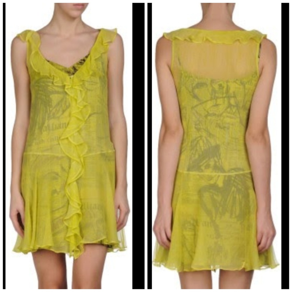 NWT John Galliano Abito Newspaper Dress 44 8-10